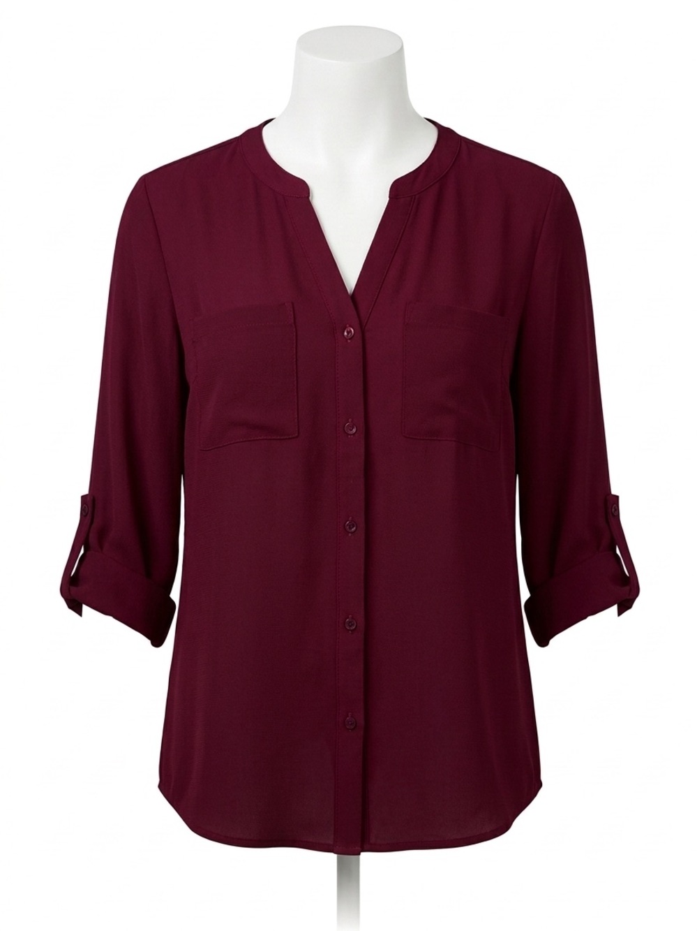 torrid Burgundy Sheer‎ Flowy Pull Over Blouse, Size 1